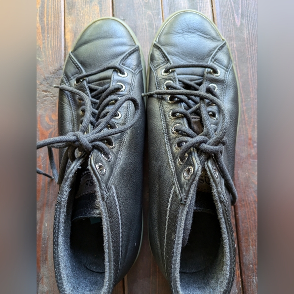 Hugo Boss Mens Black Leather High Tops Size 41 - Picture 13 of 15
